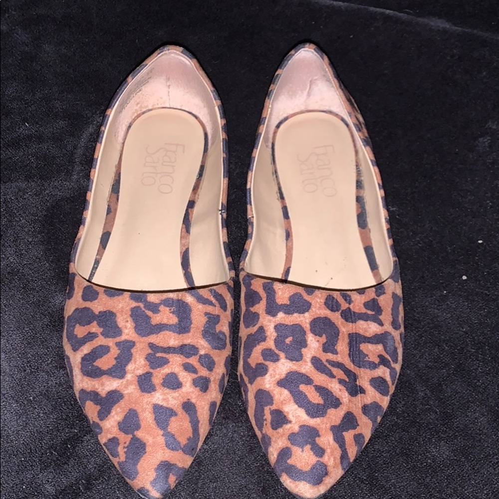 Franco Sarto leopard print pointer toe flats
